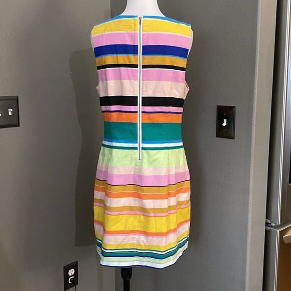 Tracy Reese x Anthropologie Coastal Shift Dress Striped Rainbow - Picture 11 of 13